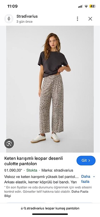 Stradivarius keten leopar