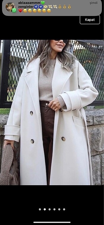 Uzun kaşe oversize kaban