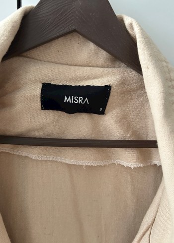 s Beden ten rengi Renk Bej Düğmeli Keten Kadın Blazer