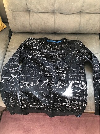 Cazador siyah matematik baskılı sweatshirt