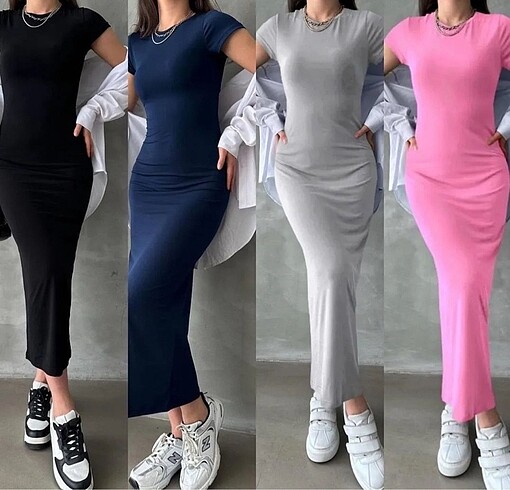 l Beden Yeni elbise modeli etiketlidir her 4 renginde mevcut