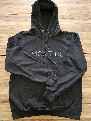 Moncler Siyah Kapüşonlu Sweatshirt