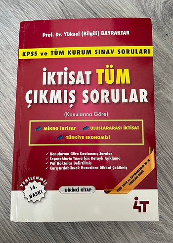 İktisat Tüm Çıkmış Sorular Kitabı