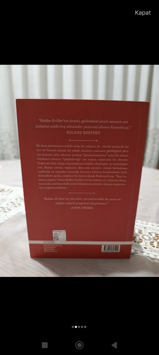 Kıskançlık - Alain Robbe-Grillet - Görsel 2