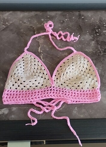 Crop Bustiyer bikini üstü