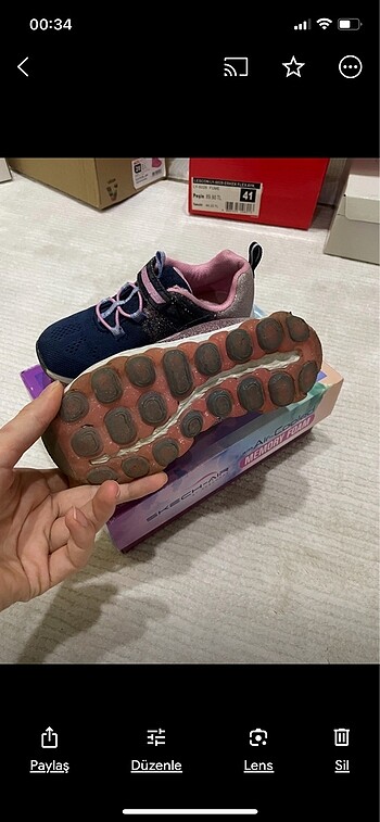 26 Beden Skechers kız çocuk 26 numara spor ayakkabı
