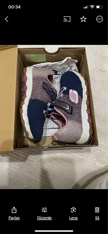 26 Beden lacivert Renk Skechers kız çocuk 26 numara spor ayakkabı