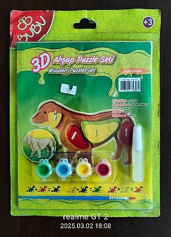 Ahşap boyama seti ,ambalajlidir ,orijinaldir 