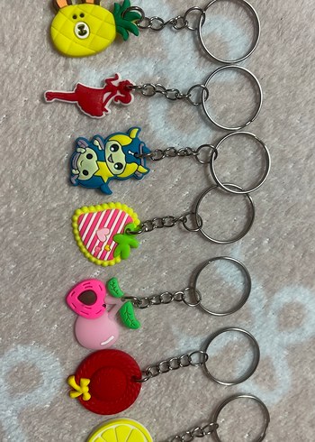 7 adet Renkli Pop Kültür Temalı Anahtarlık Seti - Görsel 2