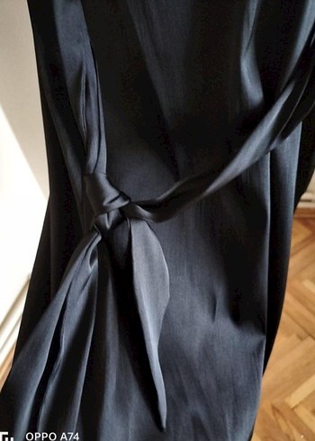 Adil Işık Uzun Siyah Kadın Sabahlık - Görsel 3