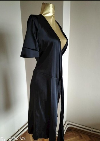 Adil Işık Uzun Siyah Kadın Sabahlık - Görsel 7