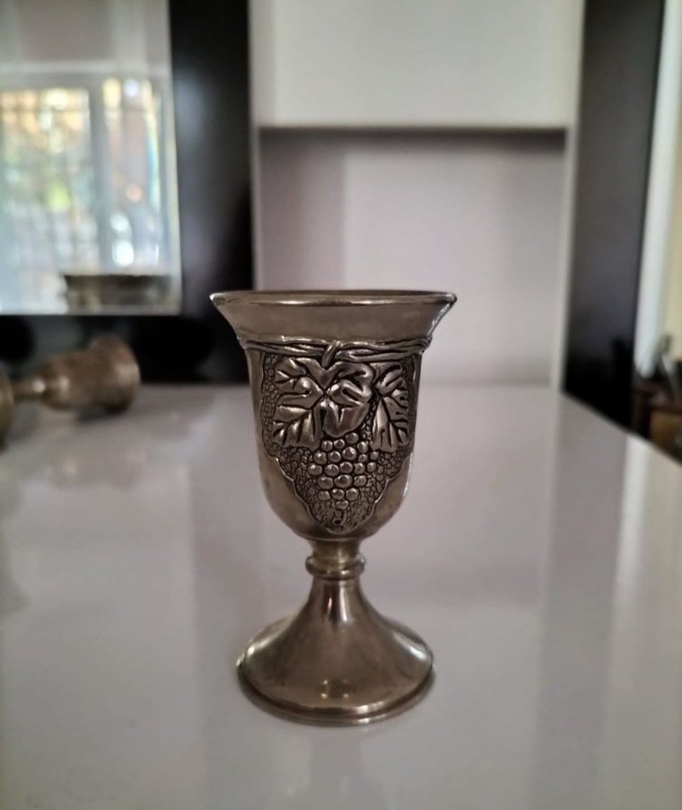 Alman Gümüşü Ayakli Kadeh Seti 
Şerbetlik yükseklik 7.5 cm. - Görsel 4