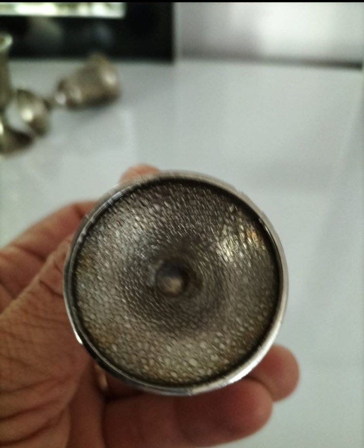 Alman Gümüşü Ayakli Kadeh Seti 
Şerbetlik yükseklik 7.5 cm. - Görsel 5