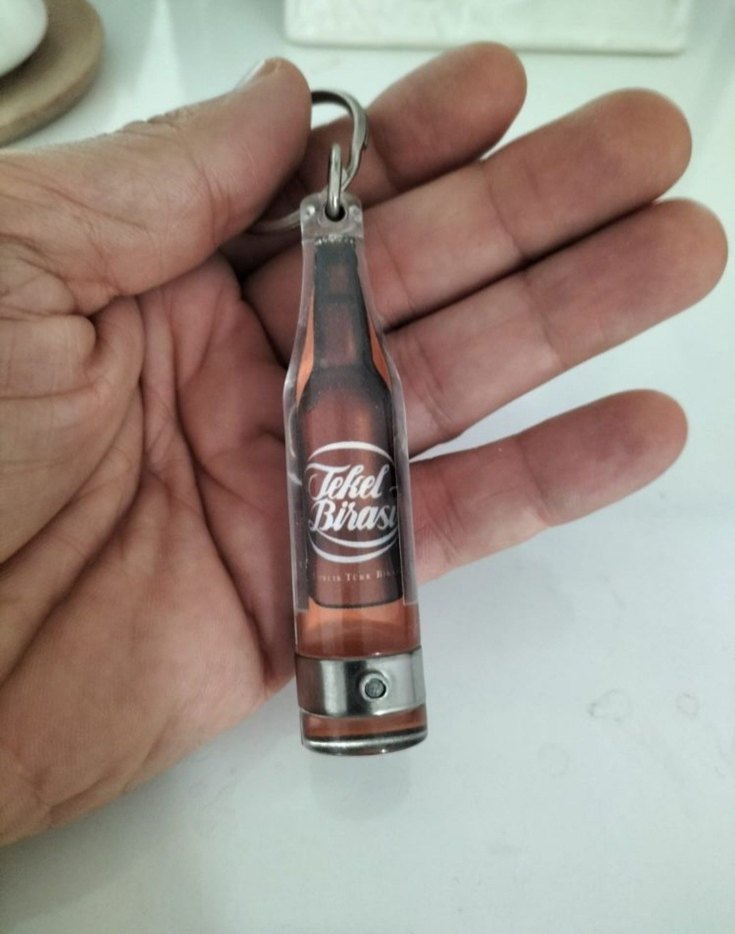 Retro Renkli Vintage Tekel Şişe Anahtarlık Kolleksiyonluk. - Görsel 2