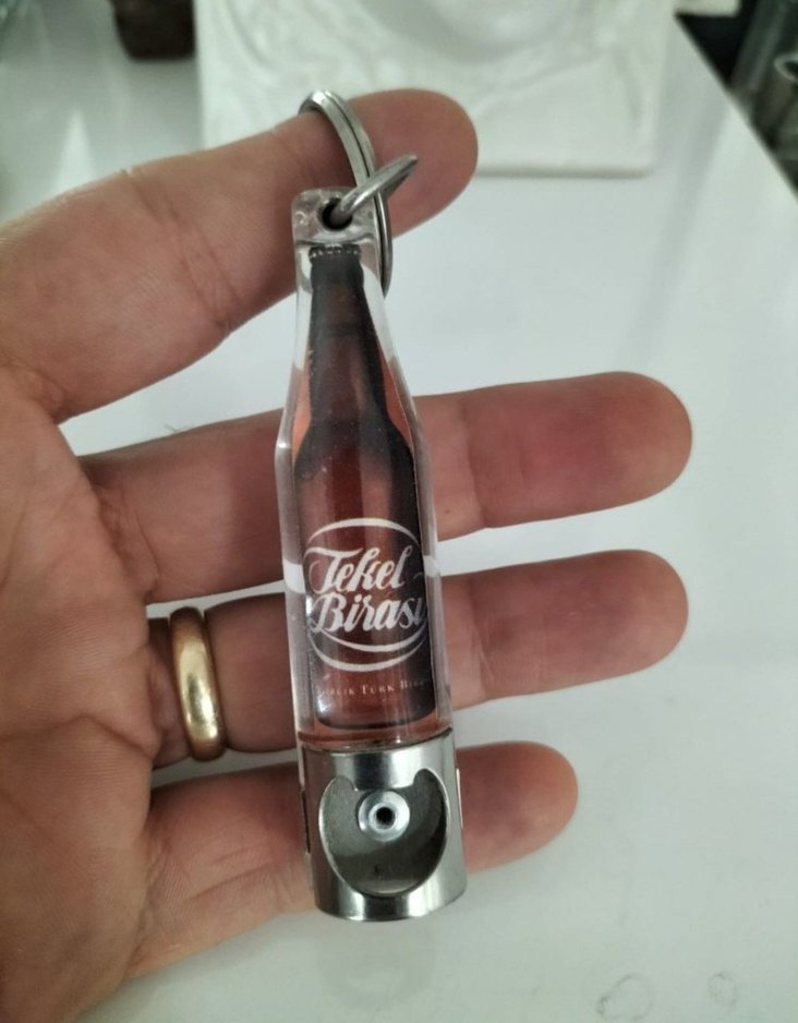 Retro Renkli Vintage Tekel Şişe Anahtarlık Kolleksiyonluk. - Görsel 4