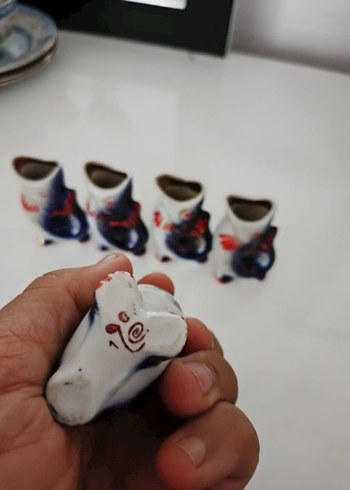 Italyan Seramik Koi Balık Figürlü Vazo Seti - Görsel 3