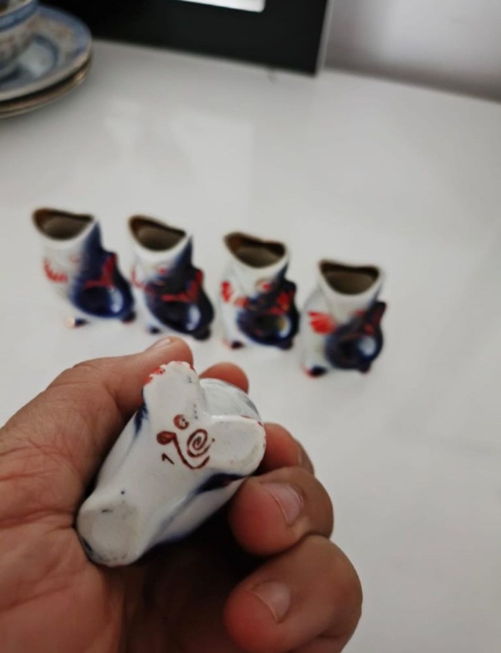 Italyan Seramik Koi Balık Figürlü Vazo Seti - Görsel 3