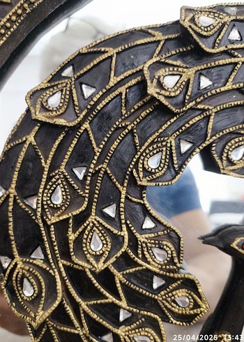 Uzak Doğudan Dekoratif Yuvarlak Ayna 
36 cm. Çapı. - Görsel 4