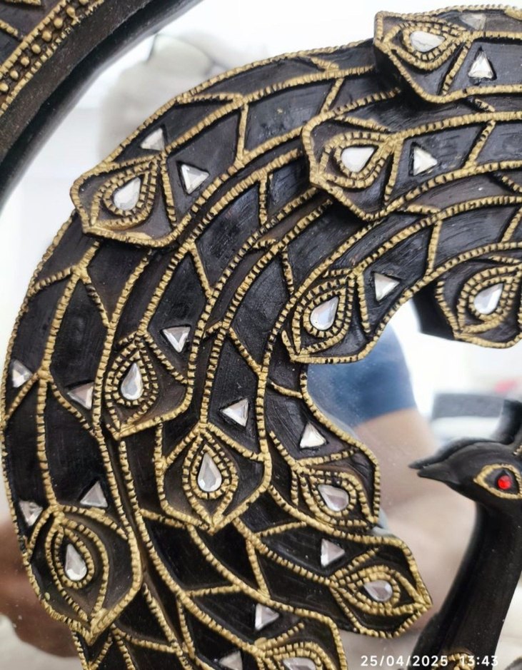 Uzak Doğudan Dekoratif Yuvarlak Ayna 
36 cm. Çapı. - Görsel 4