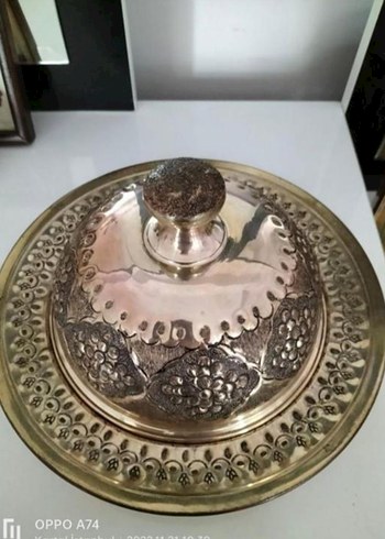 Elişi Bakır Kapaklı Şekerlik - Görsel 2