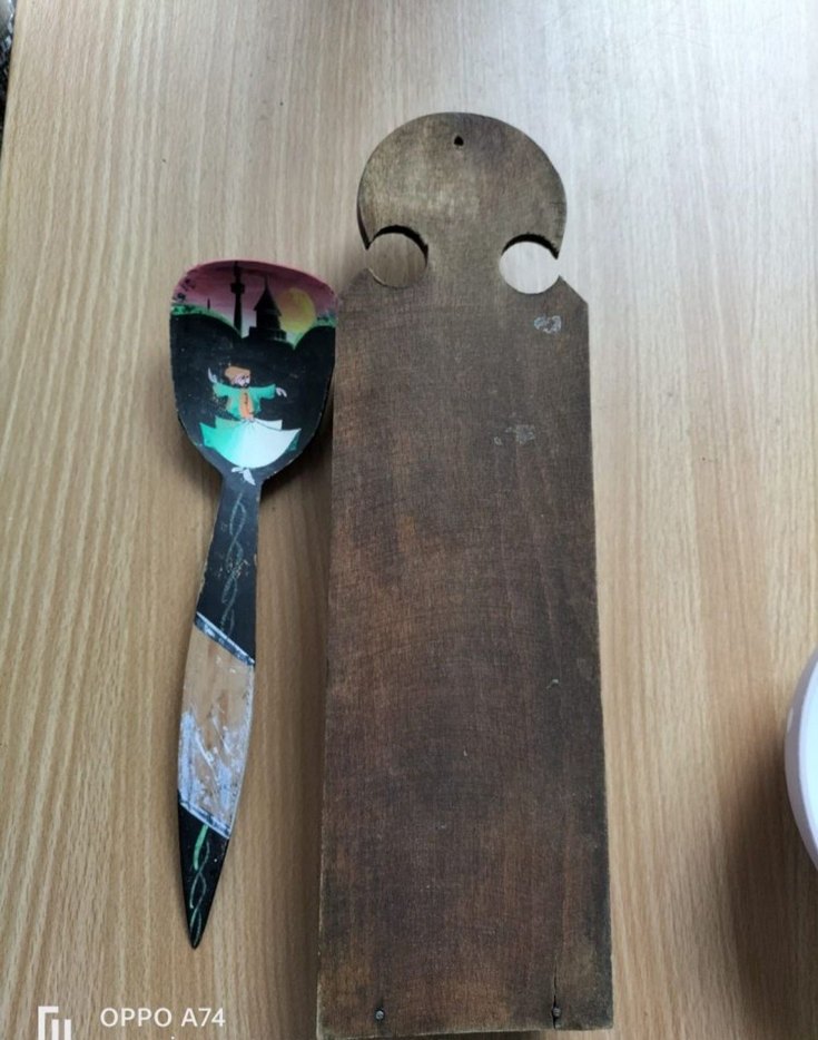 Eskilerden Ahşap Oyma Kibrit Askısı - Görsel 2