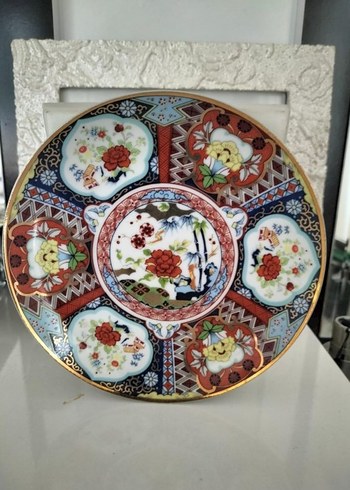 Ell Boyama Desenli Çok Renkli Japon Tabak 16 cm. - Görsel 3