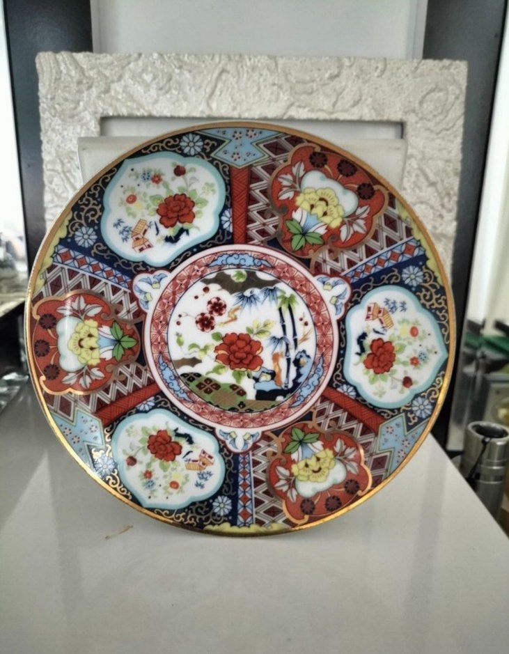 Ell Boyama Desenli Çok Renkli Japon Tabak 16 cm. - Görsel 3