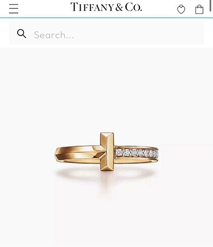 Tiffany&Co Tek Sıra Taşlı Yüzük