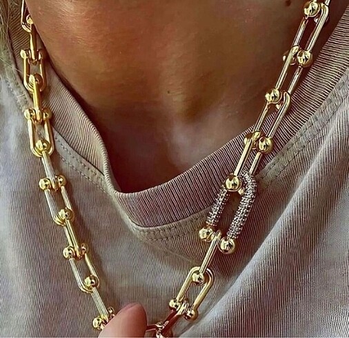 Beden Tiffany&Co Koleksiyon Taşlı Zincir Kolye