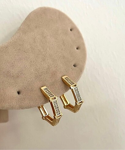 Beden Baguette Koleksiyon Hexagon Küpe