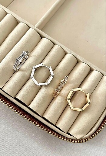 Beymen Baguette Koleksiyon Hexagon Küpe