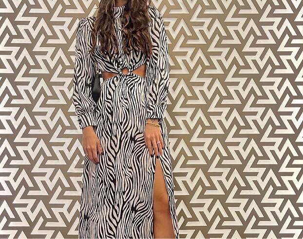 Zebra desen elbise