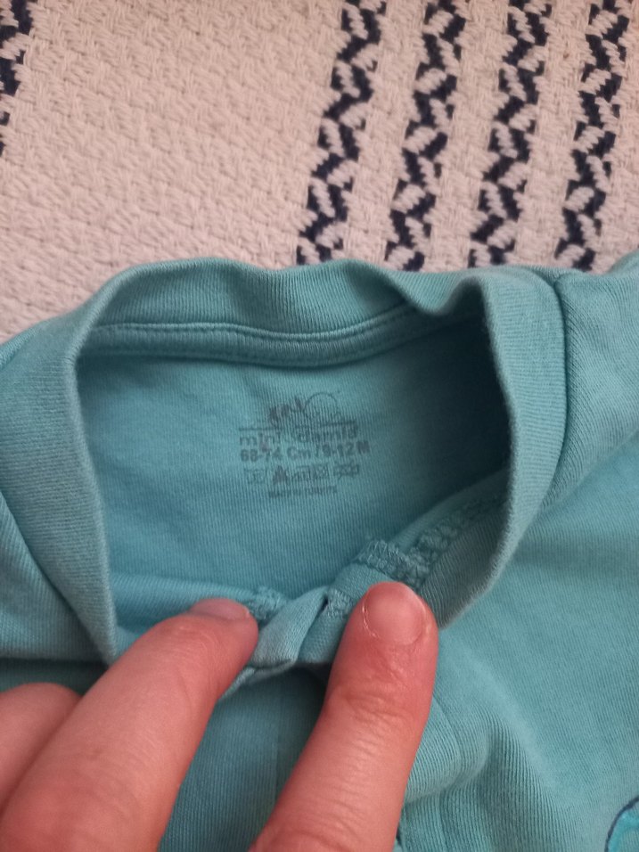 Düğmeli Turkuaz Erkek Bebek Tulum - Görsel 4