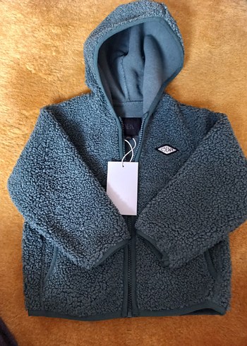 Zara kapüşonlu suni yünlü ceket - Görsel 3