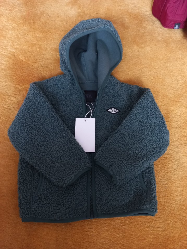 Zara kapüşonlu suni yünlü ceket - Görsel 4