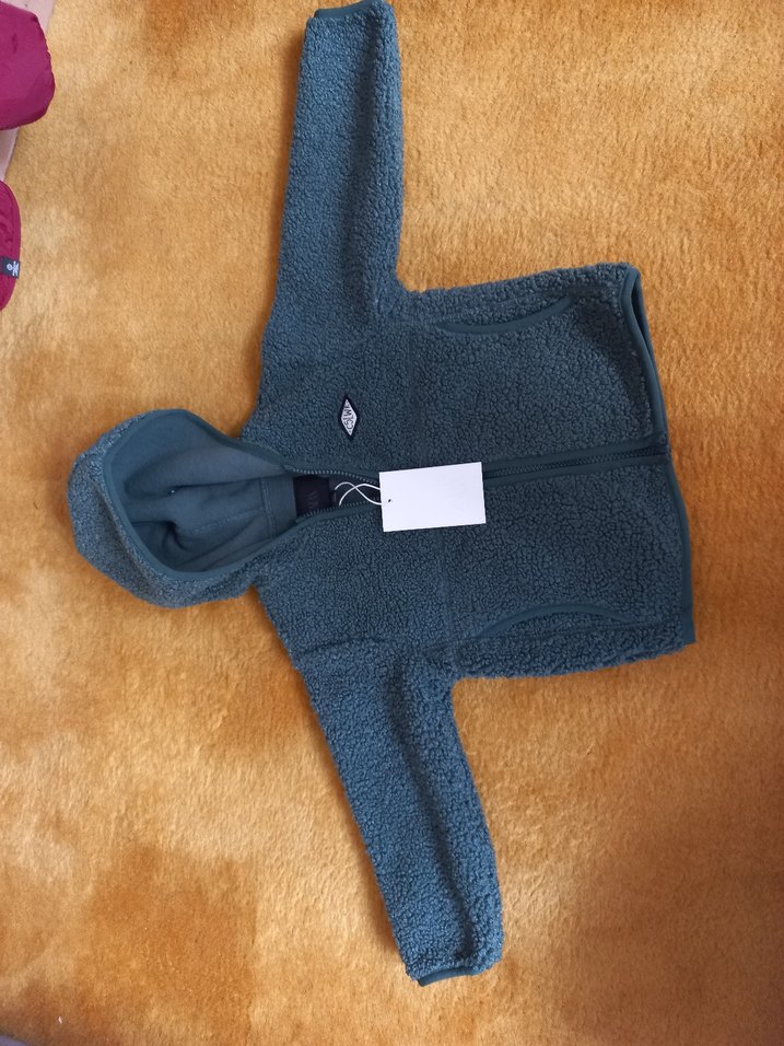 Zara kapüşonlu suni yünlü ceket - Görsel 5