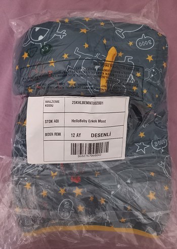 Erkek Bebek Kapüşnlu Desenli İçi Polar Mont 1-5 yaş aralığı var - Görsel 5