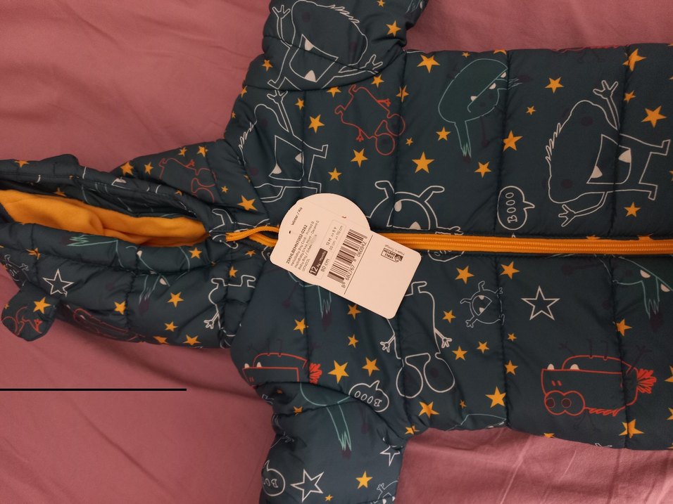 Erkek Bebek Desenli İçi Polar Mont 12 Ay - 5 Yaş aralığı mevcut - Görsel 3