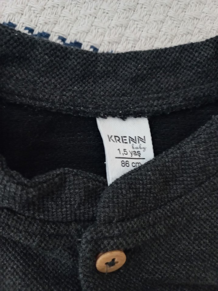 Gri Erkek Bebek Nakışlı Uzun Kollu Takım - Görsel 4