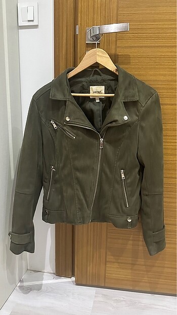 Haki biker ceket