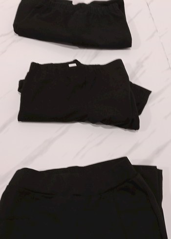 Siyah düz renk çocuk taytları - Görsel 2