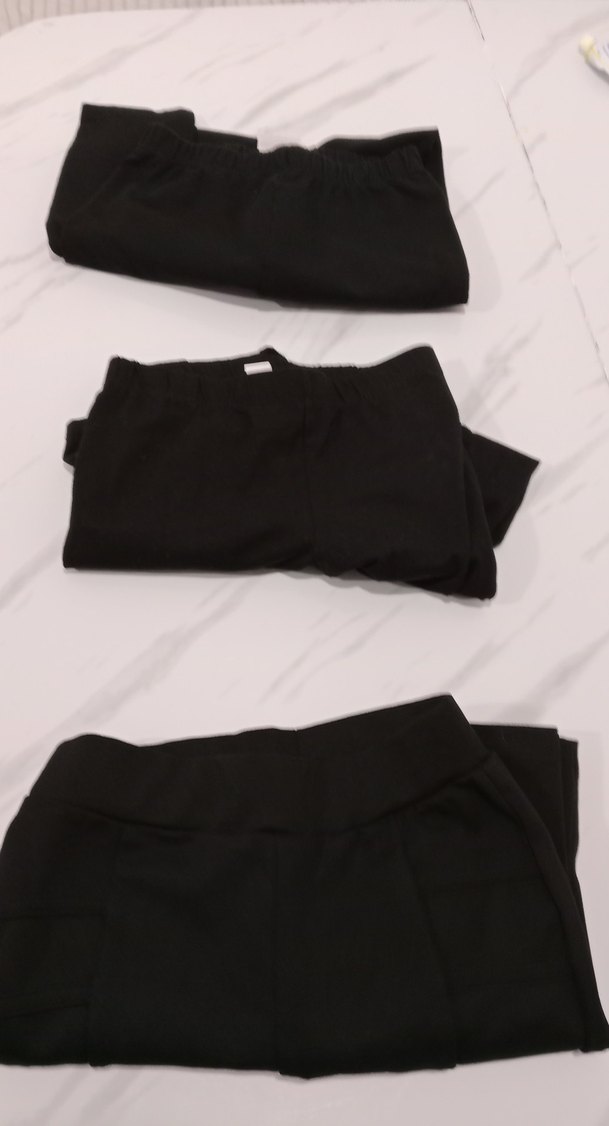 Siyah düz renk çocuk taytları - Görsel 2