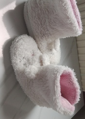 Kız Çocuk Pembe Sıcak Ev Terliği - Görsel 4