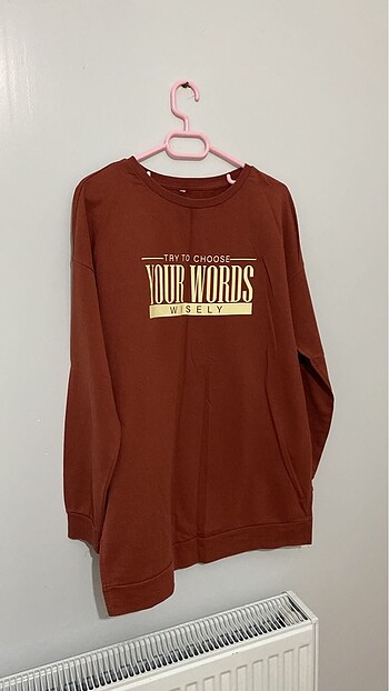 İnce tunik tarzı sweatshirt