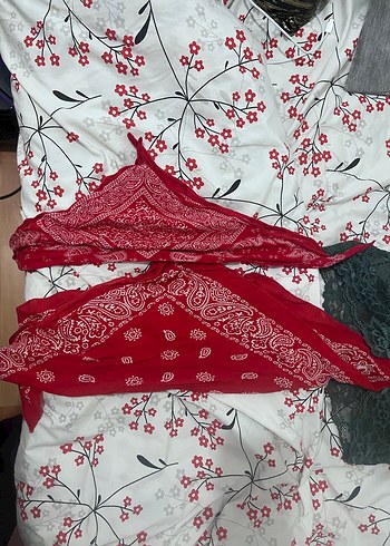 Örgü Dokulu Salaş Yeşil Kadın Pantolon - Görsel 6