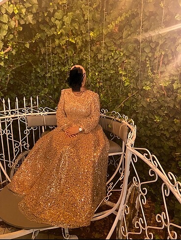 Abiye Merve Öden modeli tesettür abiye