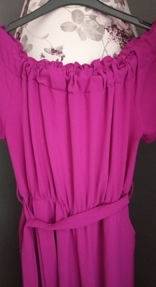 Mor Uzun Salaş Kadın Elbise - Görsel 3