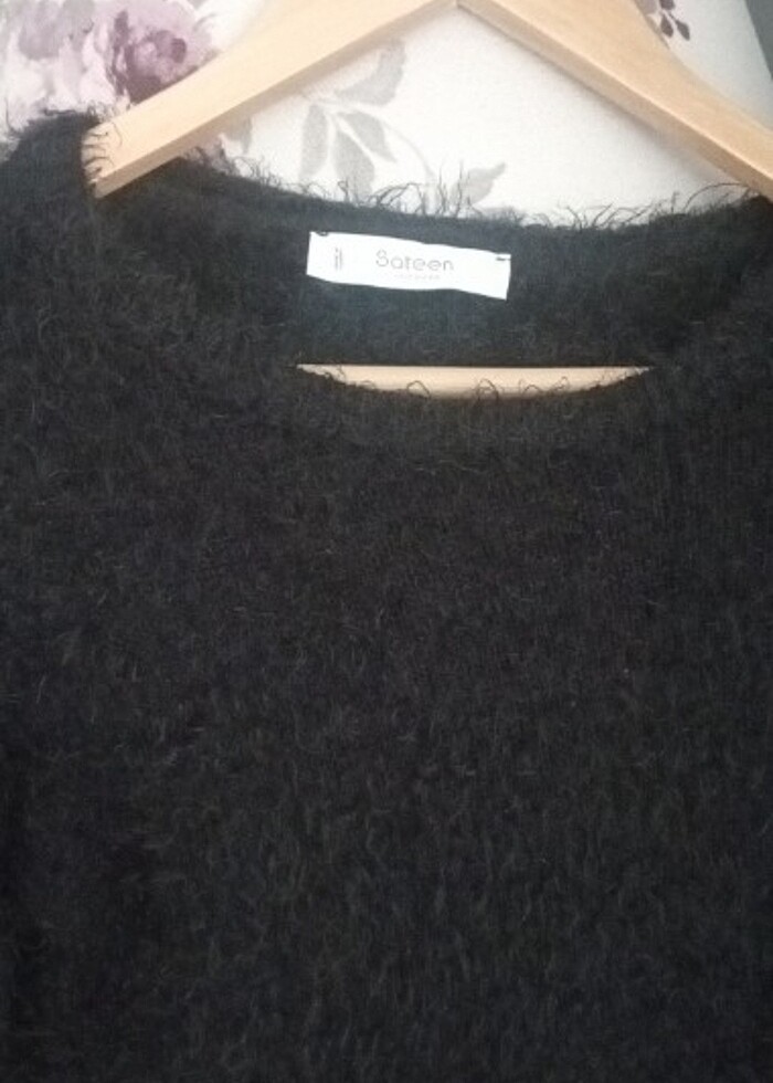 Standart kalıp siyah kazak - Görsel 2