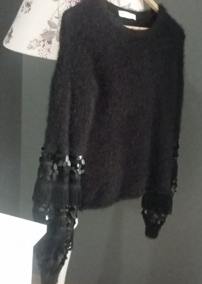 Standart kalıp siyah kazak - Görsel 5