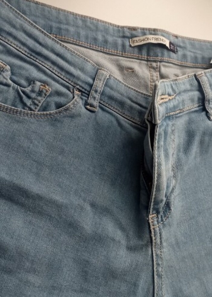 Dar paça likralı kot pantolon  - Görsel 3